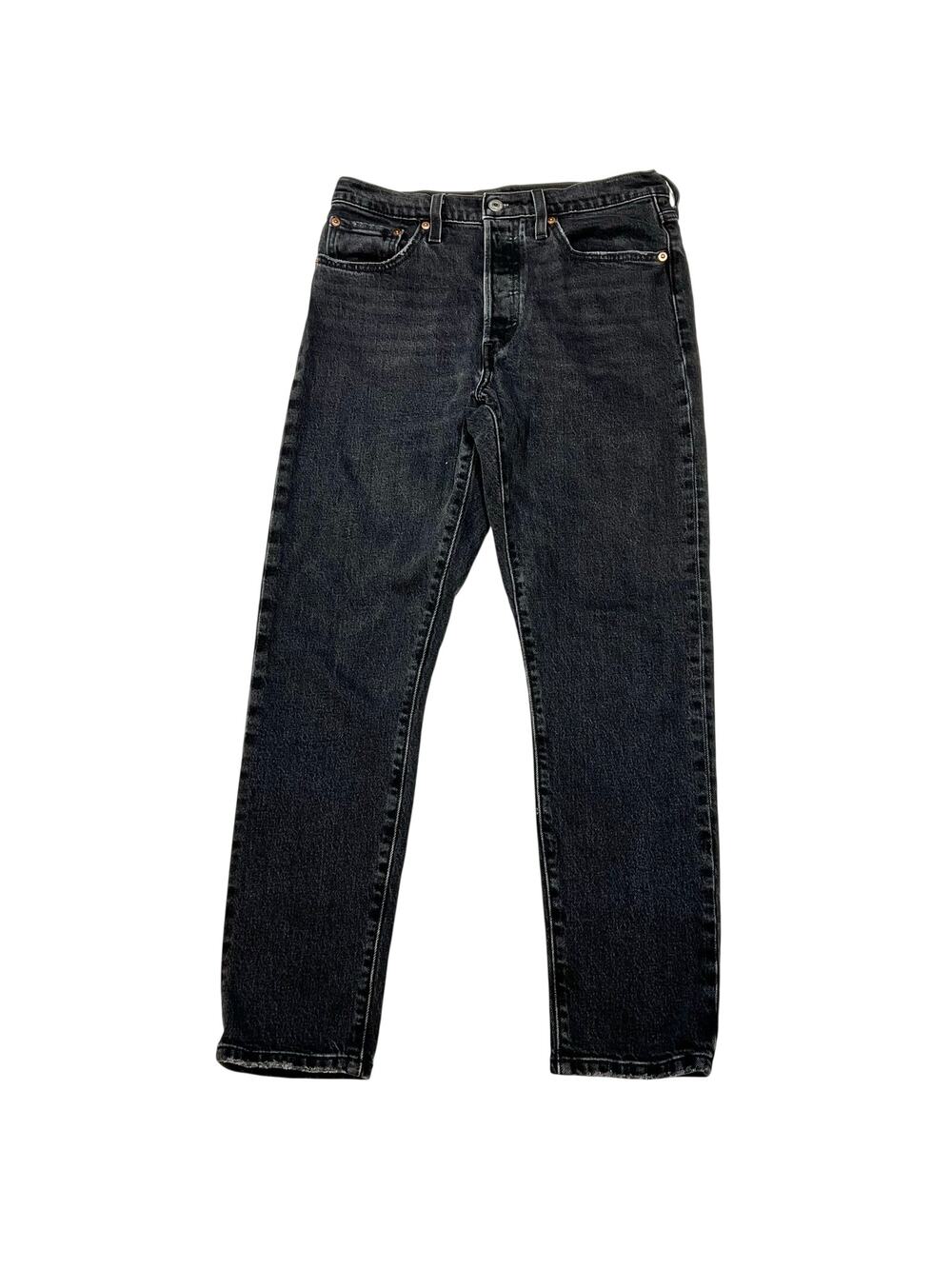Levi's Premium 501 S Original Jeans 28X28 Straight Leg Black Denim Pants